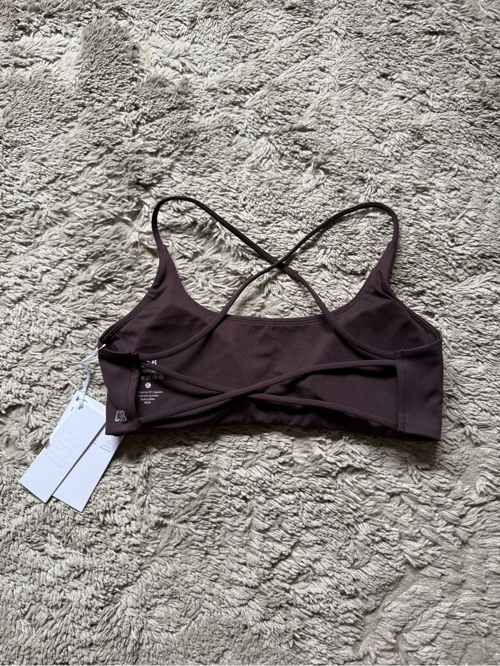 Serenity Lexi crop bra csb brown espresso new size small - Picture 5 of 5